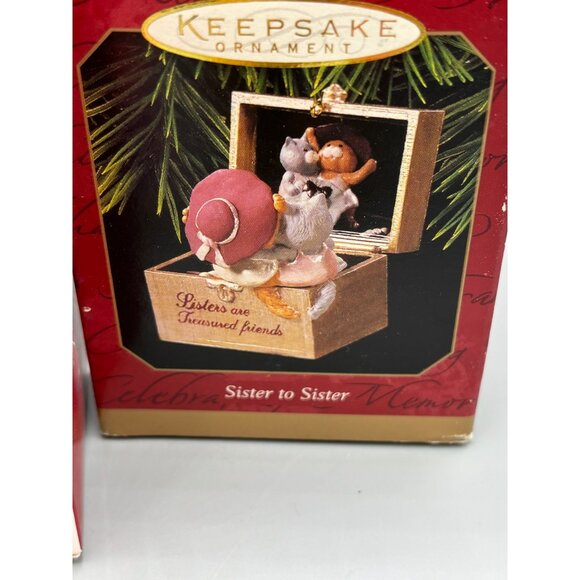 4 Pc Hallmark Keepsake Christmas Ornaments Collection Sisters Theme - Picture 7 of 7
